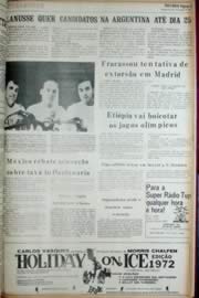 Página do jornal Unitário de agosto de 1972