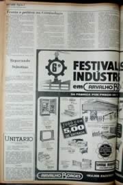 Página do jornal Unitário de agosto de 1972