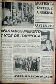 Página do jornal Unitário de agosto de 1972