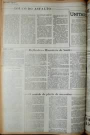 Página do jornal Unitário de agosto de 1972
