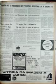 Página do jornal Unitário de agosto de 1972