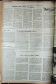 Página do jornal Unitário de setembro de 1972