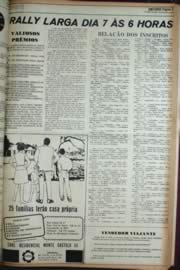 Página do jornal Unitário de setembro de 1972