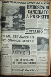 Página do jornal Unitário de setembro de 1972