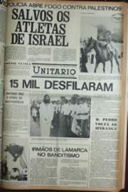 Página do jornal Unitário de setembro de 1972
