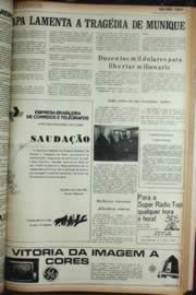 Página do jornal Unitário de setembro de 1972