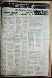 Página do jornal Unitário de setembro de 1972