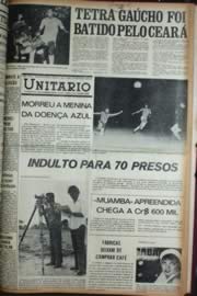 Página do jornal Unitário de setembro de 1972