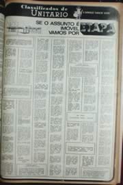 Página do jornal Unitário de setembro de 1972