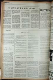 Página do jornal Unitário de setembro de 1972