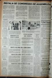 Página do jornal Unitário de setembro de 1972