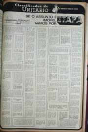 Página do jornal Unitário de setembro de 1972