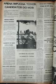 Página do jornal Unitário de setembro de 1972