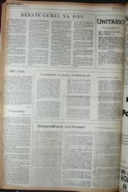 Página do jornal Unitário de setembro de 1972