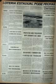 Página do jornal Unitário de setembro de 1972