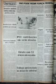 Página do jornal Unitário de outubro de 1972