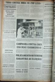 Página do jornal Unitário de outubro de 1972