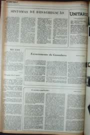 Página do jornal Unitário de outubro de 1972