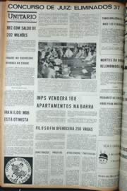 Página do jornal Unitário de outubro de 1972