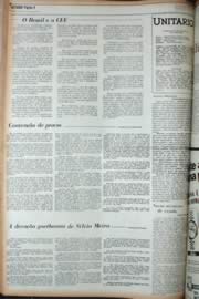 Página do jornal Unitário de outubro de 1972