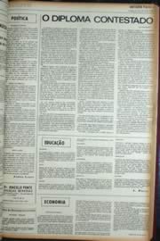 Página do jornal Unitário de outubro de 1972