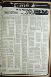 Página do jornal Unitário de outubro de 1972