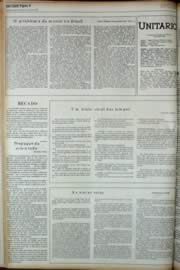 Página do jornal Unitário de novembro de 1972