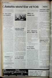 Página do jornal Unitário de novembro de 1972