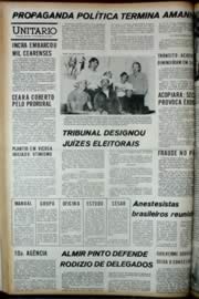 Página do jornal Unitário de novembro de 1972