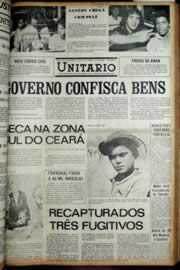 Página do jornal Unitário de dezembro de 1972