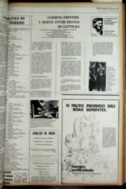 Página do jornal Unitário de dezembro de 1972