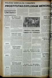 Página do jornal Unitário de dezembro de 1972