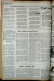 Página do jornal Unitário de dezembro de 1972
