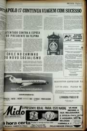 Página do jornal Unitário de dezembro de 1972