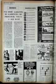 Página do jornal Unitário de dezembro de 1972