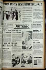 Página do jornal Unitário de dezembro de 1972