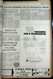 Página do jornal Unitário de dezembro de 1972
