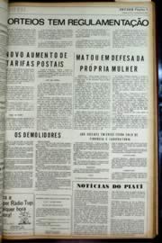 Página do jornal Unitário de dezembro de 1972