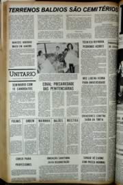 Página do jornal Unitário de dezembro de 1972