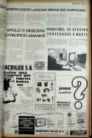Página do jornal Unitário de dezembro de 1972