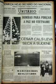 Página do jornal Unitário de dezembro de 1972