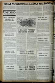 Página do jornal Unitário de dezembro de 1972