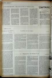 Página do jornal Unitário de dezembro de 1972