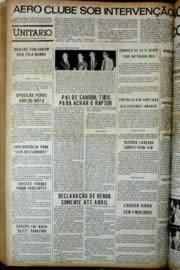 Página do jornal Unitário de dezembro de 1972