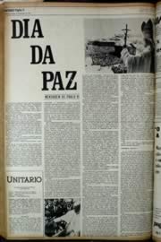 Página do jornal Unitário de dezembro de 1972