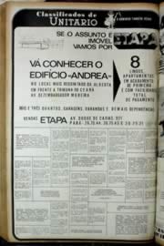Página do jornal Unitário de dezembro de 1972