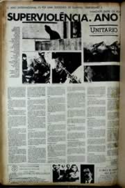Página do jornal Unitário de dezembro de 1972
