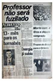 Página do jornal Unitário de julho de 1975