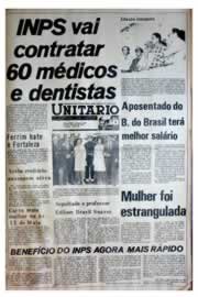 Página do jornal Unitário de julho de 1975