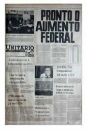 Página do jornal Unitário de julho de 1975